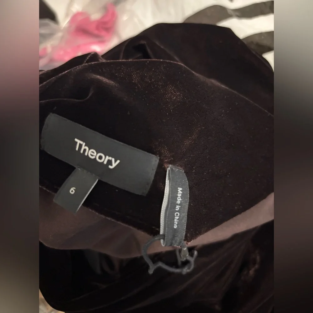 Theory Asymmetric Neck Off Shoulder Dress - Picture 7 of 9